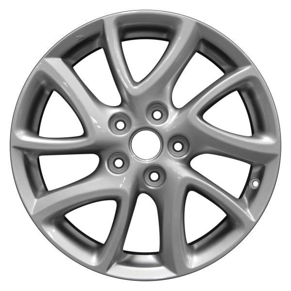 Perfection Wheel® - 17 x 6.5 10 Spiral-Spoke Bright Medium Silver Full Face Alloy Factory Wheel (Refinished)