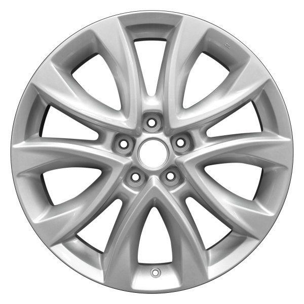 Perfection Wheel® - 19 x 7 5 V-Spoke Bright Medium Silver Full Face Alloy Factory Wheel (Refinished)