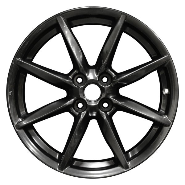 Perfection Wheel® - 17 x 7 4 V-Spoke Hyper Dark Smoked Silver Full Face Alloy Factory Wheel (Refinished)