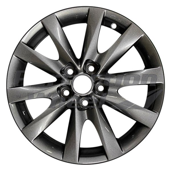Perfection Wheel® - 17 x 7.5 10-Spoke Medium Charcoal Full Face Alloy Factory Wheel (Refinished)