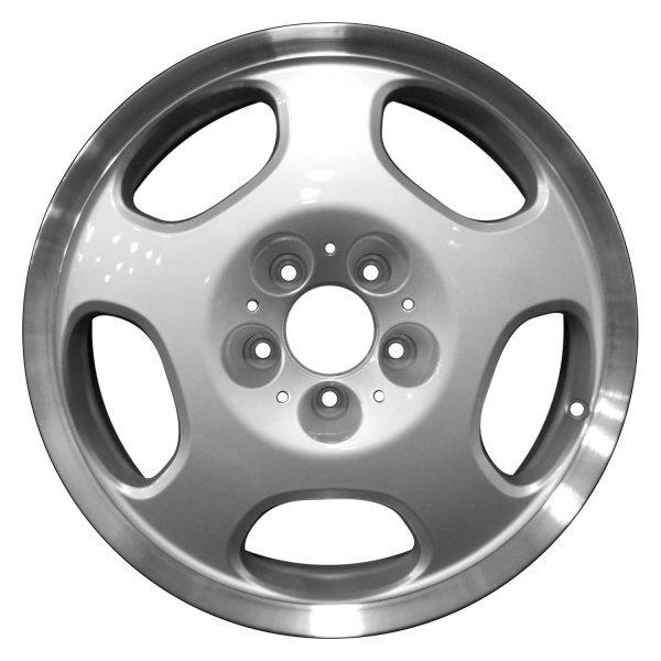 Perfection Wheel® - 17 x 7.5 5-Slot Bright Fine Silver Flange Cut Alloy Factory Wheel (Refinished)