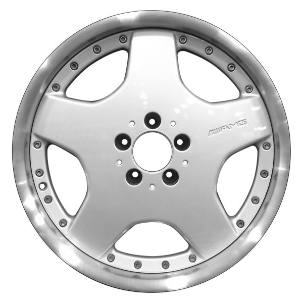 Perfection Wheel® - 18 x 10 5-Spoke Bright Fine Metallic Silver Flange Cut Alloy Factory Wheel (Refinished)