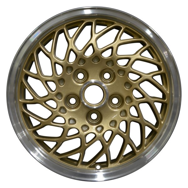Perfection Wheel® - 16 x 6.5 30 Spider-Spoke Sparkle Gold Flange Cut Machine Hub Alloy Factory Wheel (Refinished)