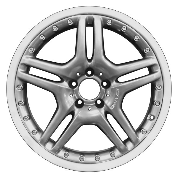 Perfection Wheel® - 19 x 8.5 Double 5-Spoke Dark Metallic Charcoal Full Face Alloy Factory Wheel (Refinished)