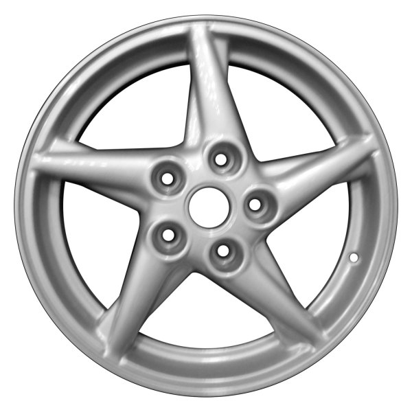 Perfection Wheel® - 16 x 6.5 5 Spiral-Spoke Sparkle Silver Full Face Alloy Factory Wheel (Refinished)