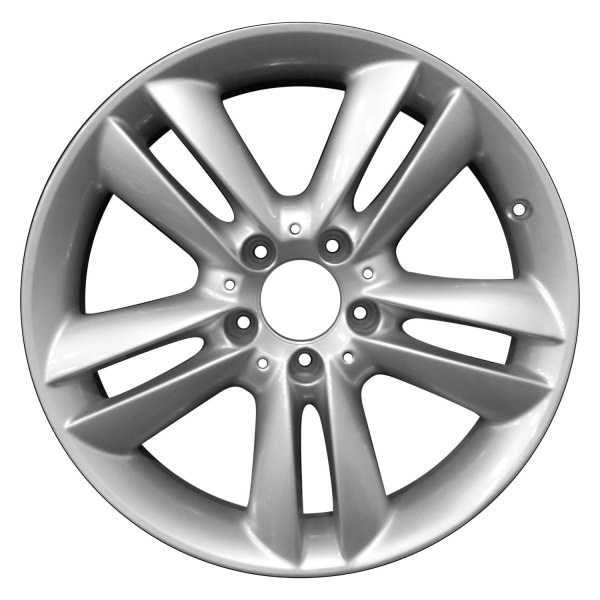 Perfection Wheel® - 17 x 7.5 Double 5-Spoke Bright Fine Silver Full Face Alloy Factory Wheel (Refinished)