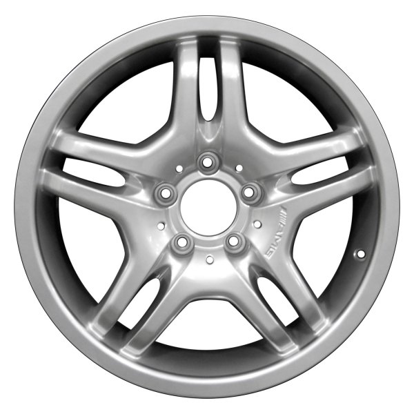 Perfection Wheel® - 17 x 8.5 Double 5-Spoke Hyper Bright Mirror Silver Full Face Alloy Factory Wheel (Refinished)