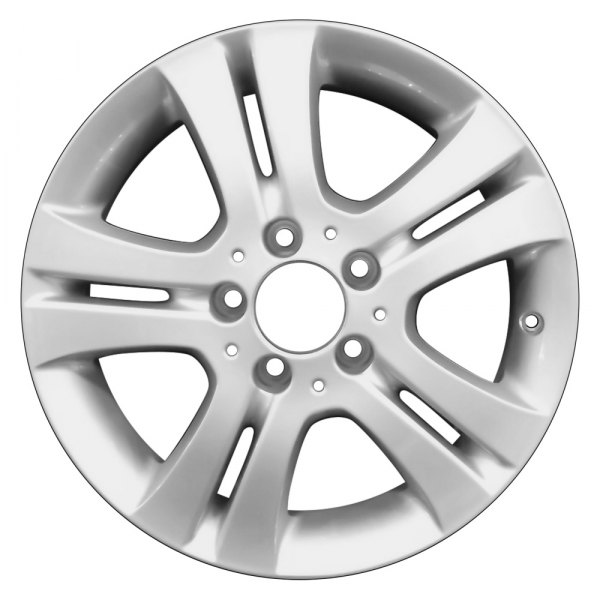 Perfection Wheel® - 16 x 6 Double 5-Spoke Bright Medium Silver Full Face Alloy Factory Wheel (Refinished)