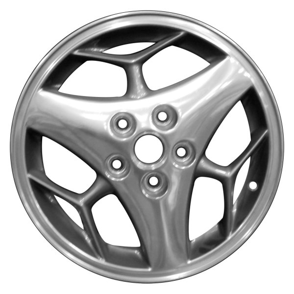 Perfection Wheel® - 16 x 6.5 9 Alternating-Spoke Bright Metallic Charcoal Polish Alloy Factory Wheel (Refinished)