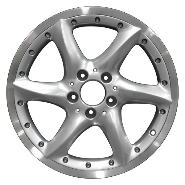 Perfection Wheel® - 17 x 7.5 6 Turbine-Spoke Hyper Bright Mirror Silver Flange Cut Alloy Factory Wheel (Refinished)