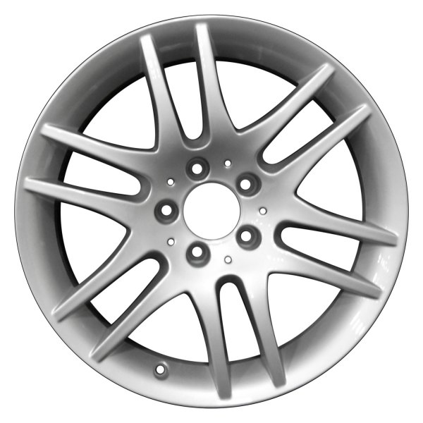 Perfection Wheel® - 17 x 7.5 6 V-Spoke Bright Fine Silver Full Face Alloy Factory Wheel (Refinished)