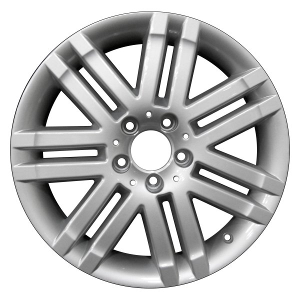 Perfection Wheel® - 17 x 8.5 7 V-Spoke Bright Fine Metallic Silver Full Face Alloy Factory Wheel (Refinished)