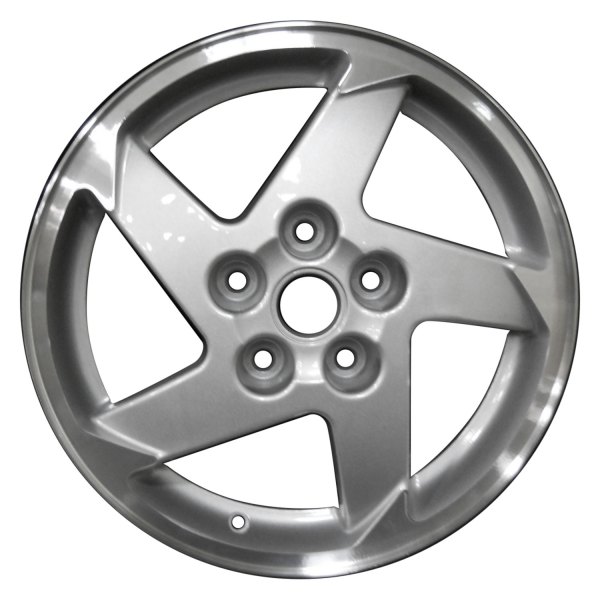 Perfection Wheel® - 16 x 6.5 5 Spiral-Spoke Sparkle Silver Flange Cut Alloy Factory Wheel (Refinished)