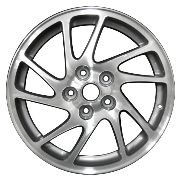 Perfection Wheel® - 17 x 6.5 10 Spiral-Spoke Light Metallic Charcoal Machined Alloy Factory Wheel (Refinished)