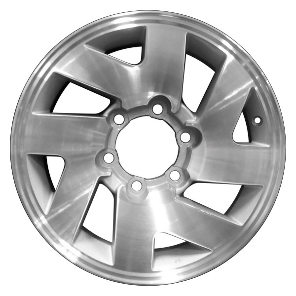Perfection Wheel® - 16 x 7 8 Spiral-Spoke Blueish Sparkle Silver Machine Texture Alloy Factory Wheel (Refinished)