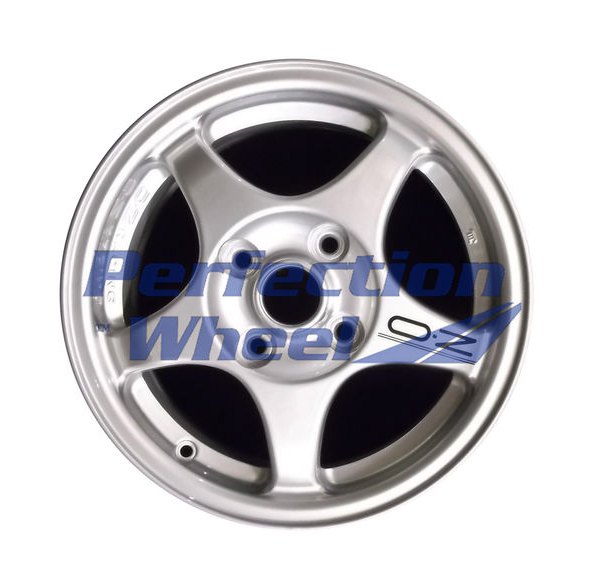 Perfection Wheel® - 15 x 6 5-Spoke Bright Metallic Silver Full Face Sticker Alloy Factory Wheel (Refinished)
