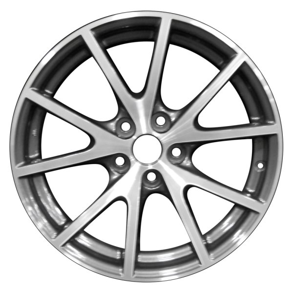 Perfection Wheel® - 18 x 8 5 V-Spoke Dark Sparkle Charcoal Machined Alloy Factory Wheel (Refinished)