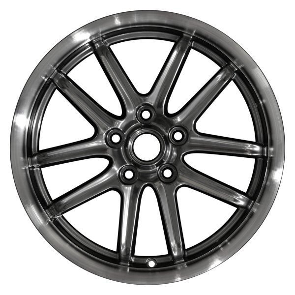 Perfection Wheel® - 17 x 6.5 5 V-Spoke Hyper Dark Smoked Silver Flange Cut Alloy Factory Wheel (Refinished)