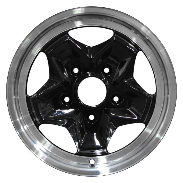 Perfection Wheel® - 15 x 6 5-Spoke Black Flange Cut Alloy Factory Wheel (Refinished)