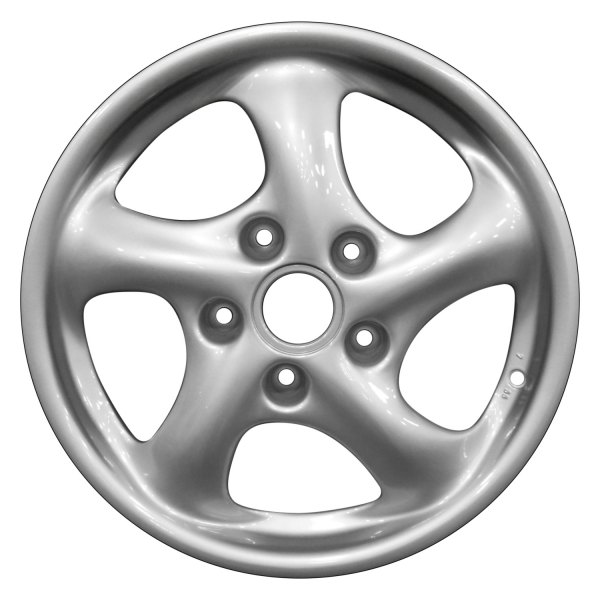 Perfection Wheel® - 17 x 7 5 Spiral-Spoke Bright Fine Silver Full Face Alloy Factory Wheel (Refinished)