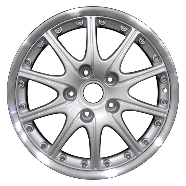 Perfection Wheel® - 18 x 10 10 I-Spoke Bright Fine Metallic Silver Flange Cut Alloy Factory Wheel (Refinished)