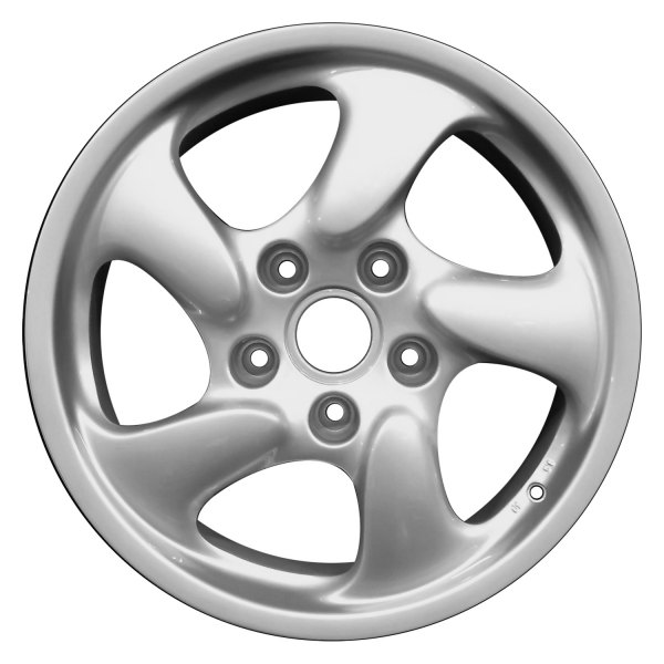 Perfection Wheel® - 17 x 8.5 5 Spiral-Spoke Bright Fine Metallic Silver Full Face Alloy Factory Wheel (Refinished)