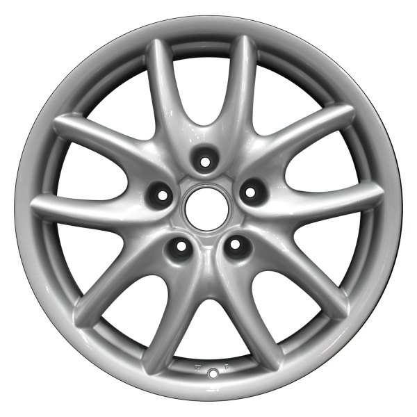 Perfection Wheel® - 19 x 9 5 V-Spoke Bright Fine Silver Full Face Alloy Factory Wheel (Refinished)