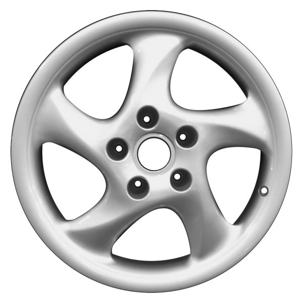 Perfection Wheel® - 18 x 10 5 Spiral-Spoke Bright Fine Silver Full Face Alloy Factory Wheel (Refinished)