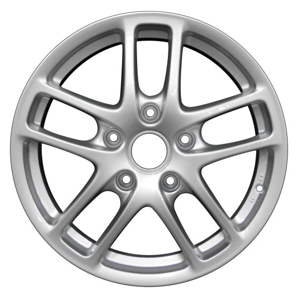 Perfection Wheel® - 17 x 6.5 Double 5-Spoke Bright Medium Silver Full Face Alloy Factory Wheel (Refinished)
