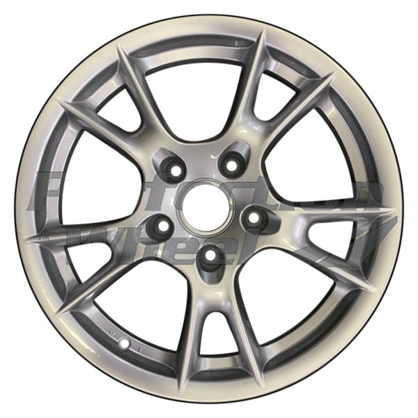 Perfection Wheel® - 17 x 8 Double 5-Spoke Bright Fine Metallic Silver Full Face Alloy Factory Wheel (Refinished)
