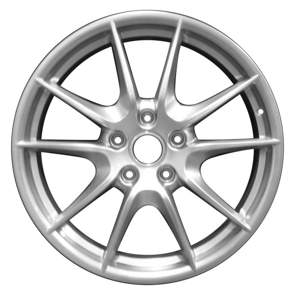 Perfection Wheel® - 20 x 8 5 V-Spoke Hyper Bright Mirror Silver Full Face Alloy Factory Wheel (Refinished)