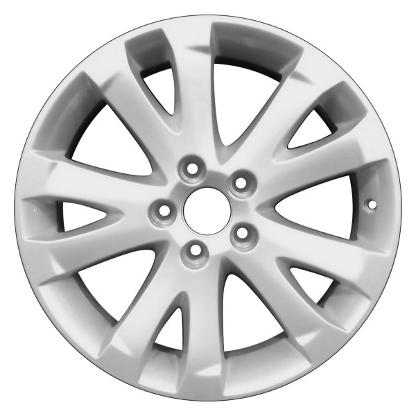 Perfection Wheel® - 17 x 7 5 V-Spoke Fine Sparkle Silver Full Face Alloy Factory Wheel (Refinished)