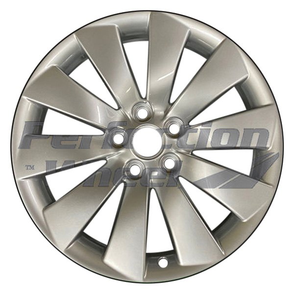 Perfection Wheel® - 19 x 8.5 10-Spoke Metallic Hyper Bright Silver Full Face Alloy Factory Wheel (Refinished)