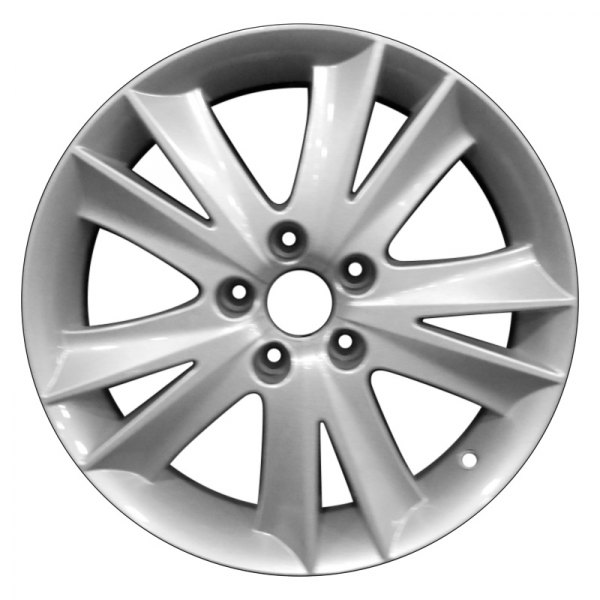Perfection Wheel® - 17 x 7.5 5 V-Spoke Sparkle Silver Full Face Alloy Factory Wheel (Refinished)