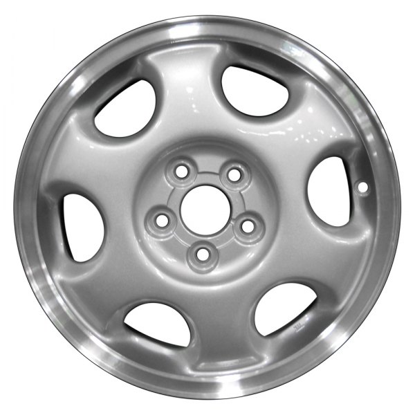 Perfection Wheel® - 15 x 6 6 Flat-Spoke Sparkle Silver Flange Cut Alloy Factory Wheel (Refinished)
