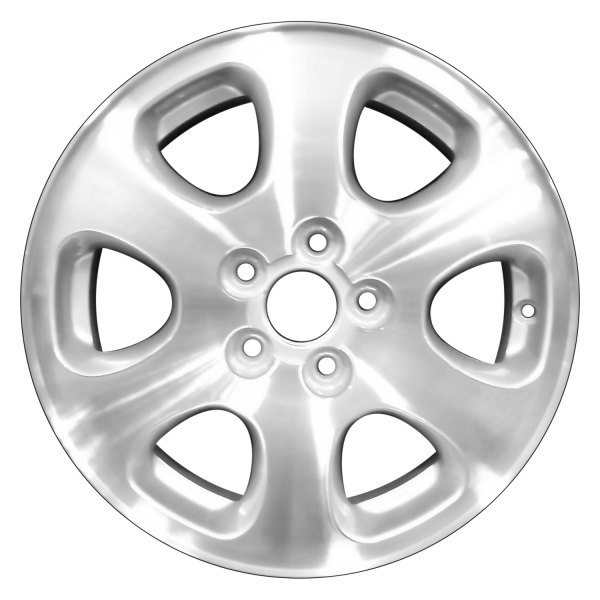 Perfection Wheel® - 15 x 6 6-Slot Fine Sparkle Silver Machined Alloy Factory Wheel (Refinished)