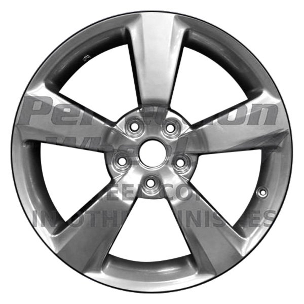 Perfection Wheel® - 18 x 8.5 5-Spoke Hyper Bright Smoked Silver Full Face Alloy Factory Wheel (Refinished)