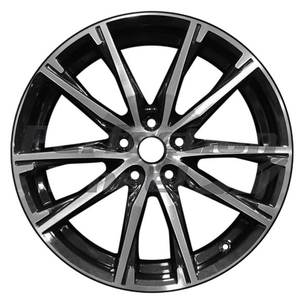 Perfection Wheel® - 17 x 7 5 V-Spoke Dark Charcoal Machined Bright Alloy Factory Wheel (Refinished)
