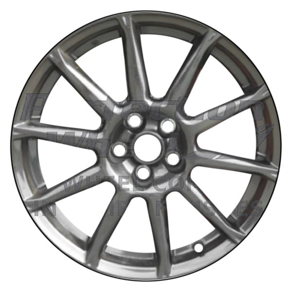Perfection Wheel® - 17 x 7.5 10 I-Spoke Hyper Dark Smoked Silver Full Face Alloy Factory Wheel (Refinished)