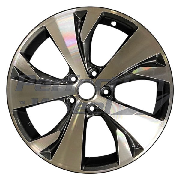 Perfection Wheel® - 18 x 7.5 5 Spiral-Spoke Gun Storm Gray Metallic Machined Alloy Factory Wheel (Refinished)