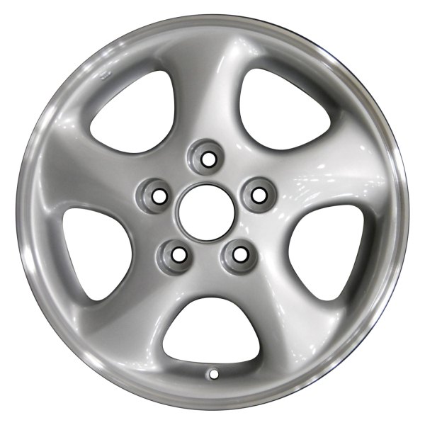 Perfection Wheel® - 15 x 6 5-Spoke Bright Fine Metallic Silver Lip Cut Alloy Factory Wheel (Refinished)