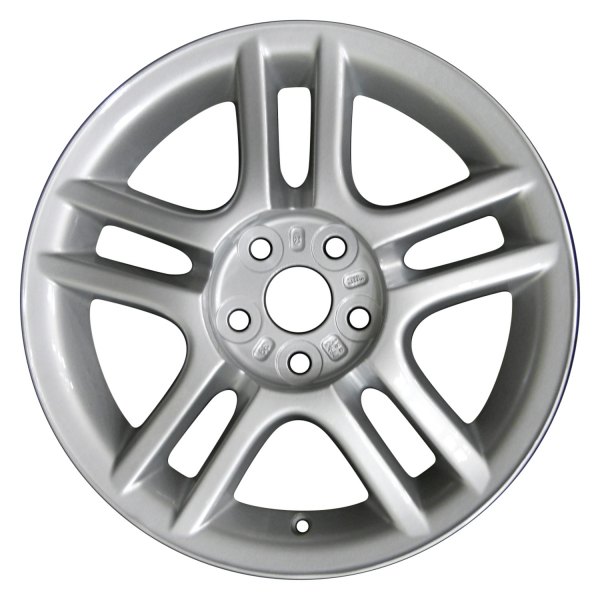 Perfection Wheel® - 15 x 6.5 Double 5-Spoke Bright Fine Silver Full Face Alloy Factory Wheel (Refinished)