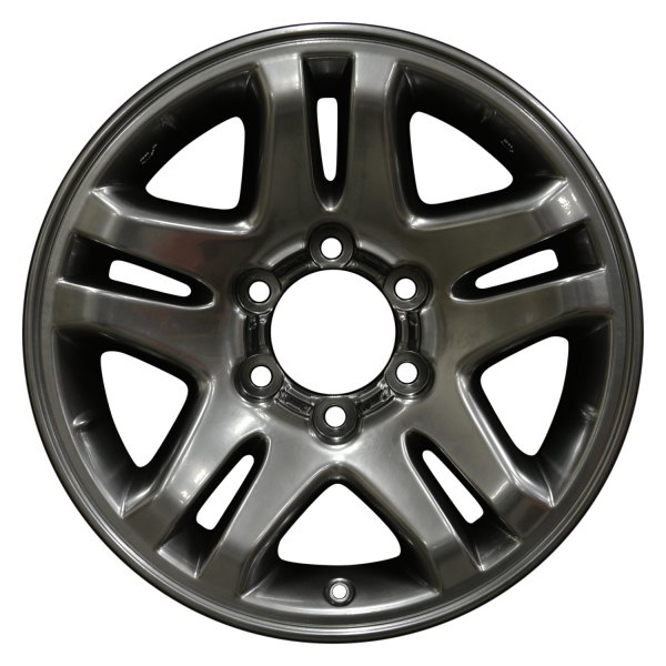 Perfection Wheel® - 17 x 7.5 Double 5-Spoke Hyper Bright Smoked Silver Full Face Alloy Factory Wheel (Refinished)
