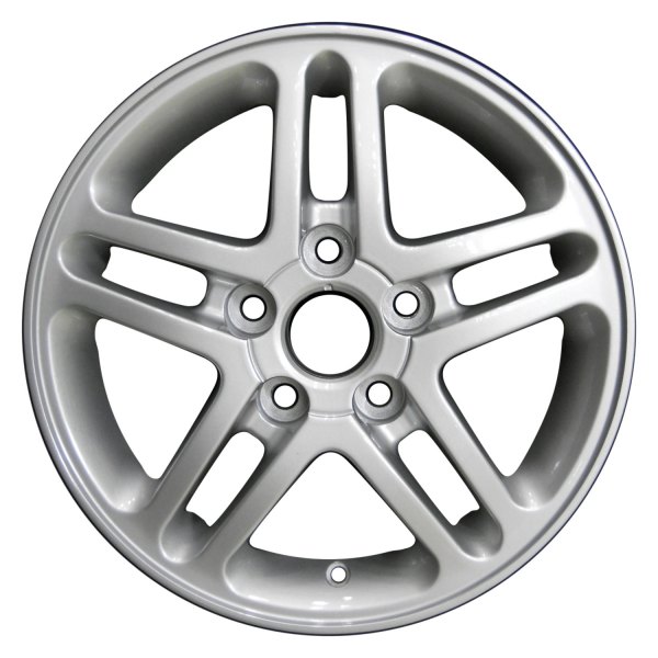 Perfection Wheel® - 15 x 6 Double 5-Spoke Bright Fine Silver Full Face Alloy Factory Wheel (Refinished)