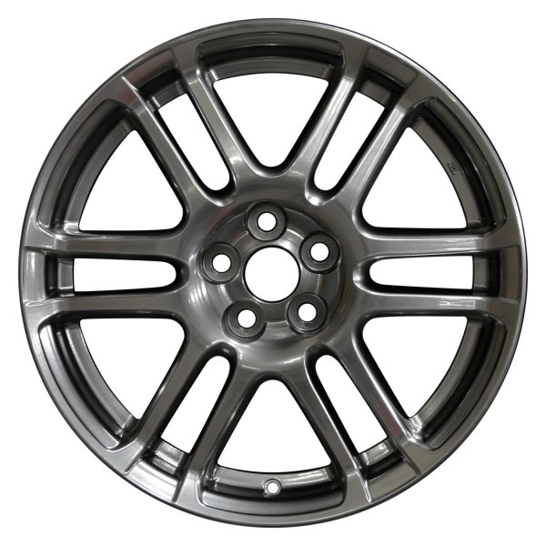 Perfection Wheel® - 17 x 7 6 V-Spoke Hyper Bright Smoked Silver Full Face Alloy Factory Wheel (Refinished)