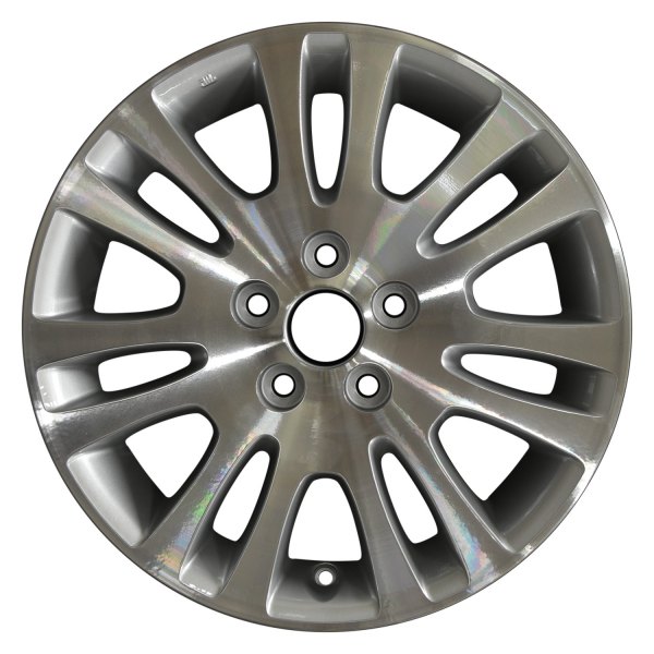 Perfection Wheel® - 17 x 6.5 7 V-Spoke Fine Metallic Silver Machined Bright Alloy Factory Wheel (Refinished)