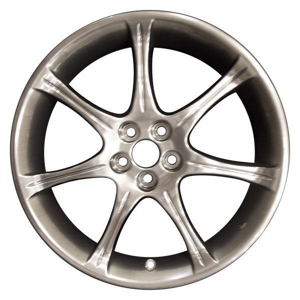 Perfection Wheel® - 18 x 7.5 7 I-Spoke Hyper Dark Smoked Silver Full Face Alloy Factory Wheel (Refinished)