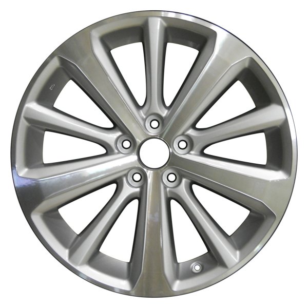 Perfection Wheel® - 19 x 7.5 10 Alternating-Spoke Bright Fine Silver Machined Alloy Factory Wheel (Refinished)