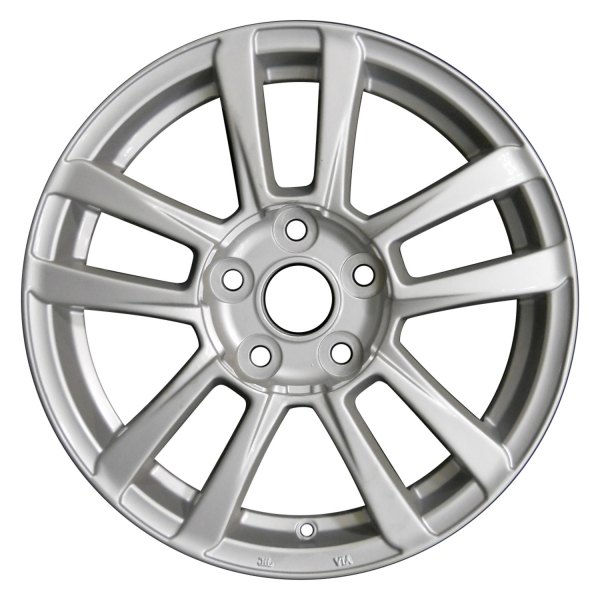 Perfection Wheel® - 16 x 6.5 Double 5-Spoke Bright Fine Metallic Silver Full Face Alloy Factory Wheel (Refinished)