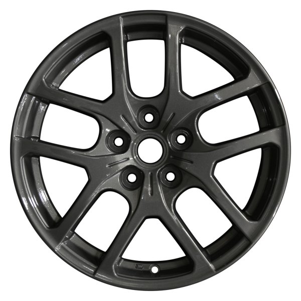 Perfection Wheel® - 17 x 7 Double 5-Spoke Dark Metallic Charcoal Full Face Alloy Factory Wheel (Refinished)